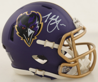 Terrell Suggs Signed Ravens Mini Speed Helmet (JSA) at PristineAuction.com