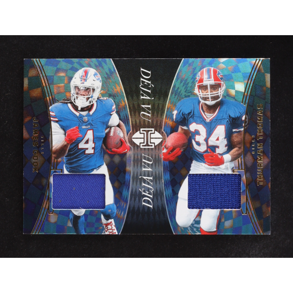 James Cook/Thurman Thomas 2024 Panini Illusions Deja Vu #DV-BUF at PristineAuction.com