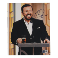 Ricky Gervais Signed 8x10 Photo (Beckett) at PristineAuction.com
