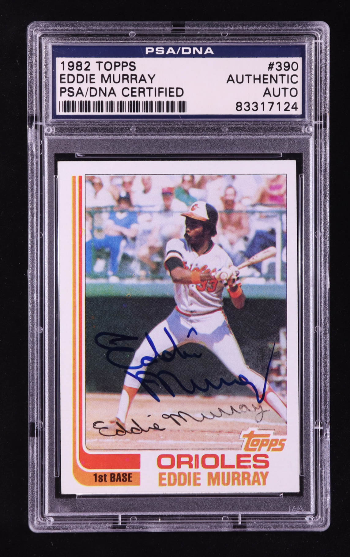 Eddie Murray Signed 1982 Topps #390 (PSA) at PristineAuction.com Eddie Murray Signed 1982 Topps #390 (PSA) at PristineAuction.com