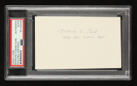 Marion Carl Signed Index Card (PSA) WWII Ace 18.5 Victories at PristineAuction.com