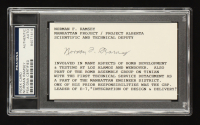 Norman Ramsey Signed Index Card (PSA) WWII Manhattan Project Nobel Prize-winning Physicist at PristineAuction.com