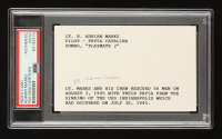 Adrian Marks Signed Index Card (PSA) WWII USS Indianapolis Survivors Rescue Mission Pilot at PristineAuction.com