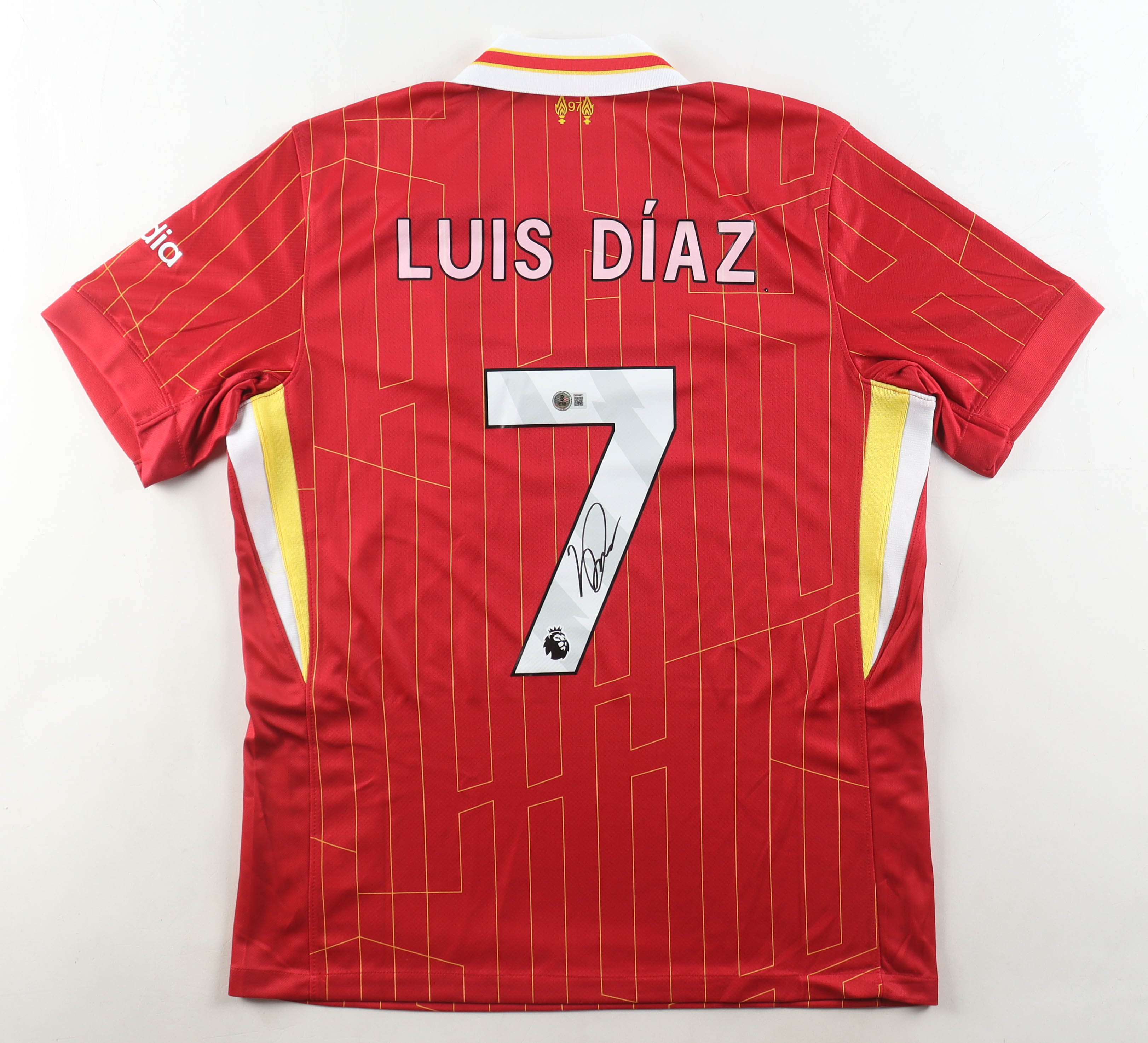 Luis Díaz Signed Liverpool Nike Authentic Jersey (Beckett) at PristineAuction.com Luis Díaz Signed Liverpool Nike Authentic Jersey (Beckett) at PristineAuction.com