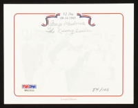 George Mendonsa Signed Limited Edition Bookplate (PSA) WWII V-J Day Kissing Sailor at PristineAuction.com