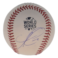 Ozzie Albies Signed 2021 World Series Baseball (JSA) at PristineAuction.com