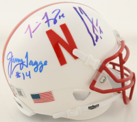 Jerry Tagge, Tommie Frazier, Scott Frost Signed Nebraska Cornhuskers Mini Helmet (BAS) Nebraskas 3 Championship QBs at PristineAuction.com