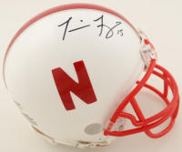 Tom Osborne & Tommie Frazier Signed Nebraska Cornhuskers Mini Helmet (PSA) with 94/95 National Champs Inscription at PristineAuction.com