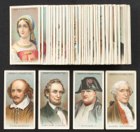 1924 Ogden's Leaders of Men Complete Set of (50) Cigarette Cards with William Shakespeare #44, Abraham Lincoln #28, Napoleon #33, George Washington #46 at PristineAuction.com