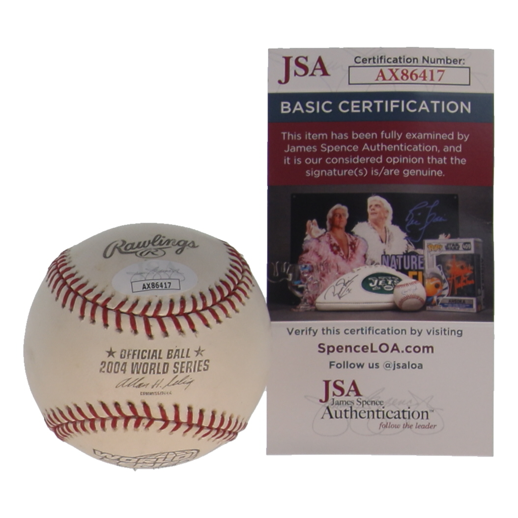 David Ortiz Signed 2004 World Series Baseball (JSA) at PristineAuction.com David Ortiz Signed 2004 World Series Baseball (JSA) at PristineAuction.com