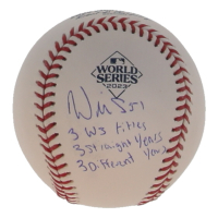 Will Smith Signed 2023 World Series Baseball Inscribed "3 WS Titles", "3 Straight Years" & "3 Different Years" (Radtke) at PristineAuction.com