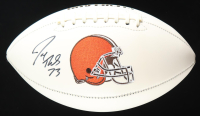 Joe Thomas Signed Browns Logo Football (Schwartz) at PristineAuction.com