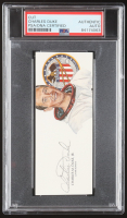 Charles "Charlie" Duke Signed Cut With Portrait Art (PSA) at PristineAuction.com