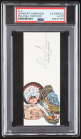 Vermont Garrison Signed Cut With Portrait Art (PSA) at PristineAuction.com