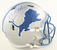 Barry Sanders Signed Lions Throwback Full Size Speed Helmet (Schwartz) at PristineAuction.com