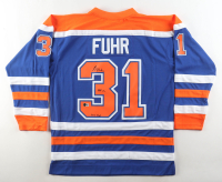 Grant Fuhr Signed Oilers Mitchell & Ness Authentic Jersey Inscribed "HOF 03" & "5x SC Champs" (Beckett) at PristineAuction.com