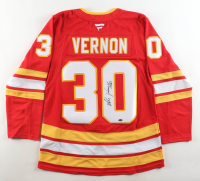 Mike Vernon Signed Flames Fanatics Authentic Jersey (Schwartz) at PristineAuction.com