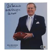 Bill Belichick Signed Carolina Tar Heels 8x9 Photo Inscribed "8x SB Champion" & "Go Heels!" (Beckett) at PristineAuction.com