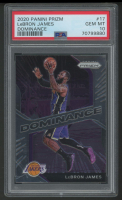 LeBron James 2020 Panini Prizm Dominance #17 (PSA 10) at PristineAuction.com