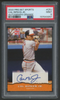 Cal Ripken Jr. 2022 Leaf Pro Set Sports Autographs Orange #CRJ #10/15 (PSA 9) at PristineAuction.com