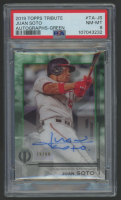 Juan Soto 2019 Topps Tribute Autographs Green #TAJS #19/99 (PSA 8) at PristineAuction.com