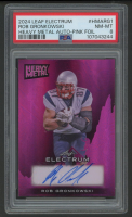 Rob Gronkowski 2024 Leaf Electrum Heavy Metal Autograph Pink Foil #HMARG1 #2/4 (PSA 8) at PristineAuction.com