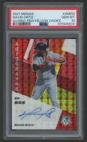 David Ortiz 2021 Mosaic Mosaic Autographs Red / Yellow Choice #AMDO #11/15 (PSA 10) at PristineAuction.com