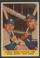 Mickey Mantle / Hank Aaron 1958 Topps #418 World Series Batting Foes at PristineAuction.com