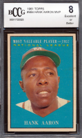 Hank Aaron 1961 Topps MVP #484 (BCCG 8) at PristineAuction.com