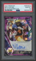 Nico Collins 2021 Panini Prizm Draft Picks Autographs Purple Ice #DPANCO #53/99 (PSA 10) at PristineAuction.com