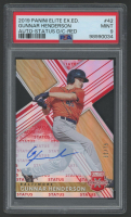 Gunnar Henderson 2019 Elite Extra Edition Autograph Status Die-Cut Red #42 #32/75 (PSA 9) at PristineAuction.com