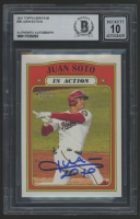 Juan Soto Signed 2021 Topps Heritage #36 (BGS | Autograph Graded 10) at PristineAuction.com