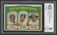 Joe Torre / Willie Stargell / Hank Aaron 1972 Topps NL RBI Leaders #87 (BCCG 9) at PristineAuction.com