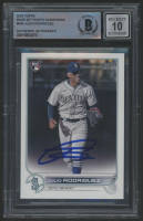 Julio Rodriguez Signed 2022 Topps Base Set Photo Variations #659 (BGS | Autograph Graded 10) at PristineAuction.com