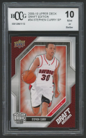 Stephen Curry 2009-10 Upper Deck Draft Edition #34 SP RC (BCCG 10) at PristineAuction.com