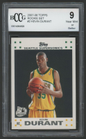 Kevin Durant 2007-08 Topps Rookie Set #2 (BCCG 9) at PristineAuction.com