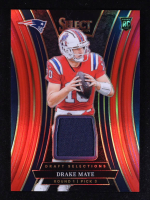 Drake Maye 2024 Select Draft Selections Memorabilia Prizm Red #4 RC at PristineAuction.com
