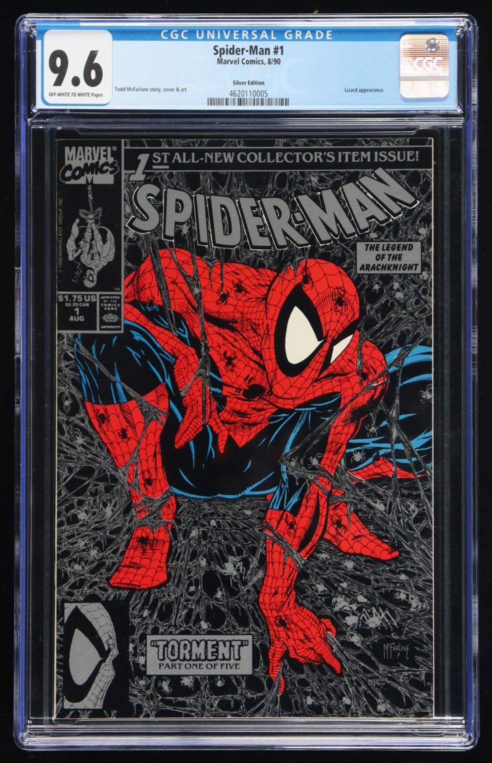 1990 "Spider-Man" Issue #1 Marvel Comic Book (CGC 9.6) at PristineAuction.com 1990 "Spider-Man" Issue #1 Marvel Comic Book (CGC 9.6) at PristineAuction.com