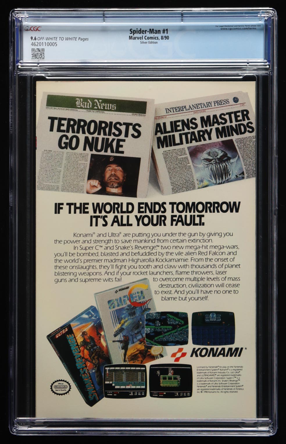 1990 "Spider-Man" Issue #1 Marvel Comic Book (CGC 9.6) at PristineAuction.com 1990 "Spider-Man" Issue #1 Marvel Comic Book (CGC 9.6) at PristineAuction.com