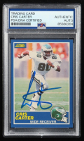 Cris Carter Signed 1989 Score #72 RC (PSA) at PristineAuction.com