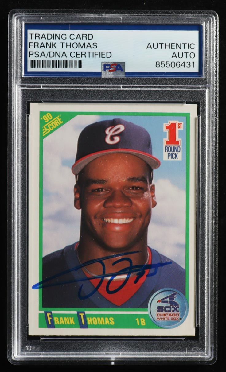 Frank Thomas Signed 1990 Score #663 RC (PSA) at PristineAuction.com Frank Thomas Signed 1990 Score #663 RC (PSA) at PristineAuction.com
