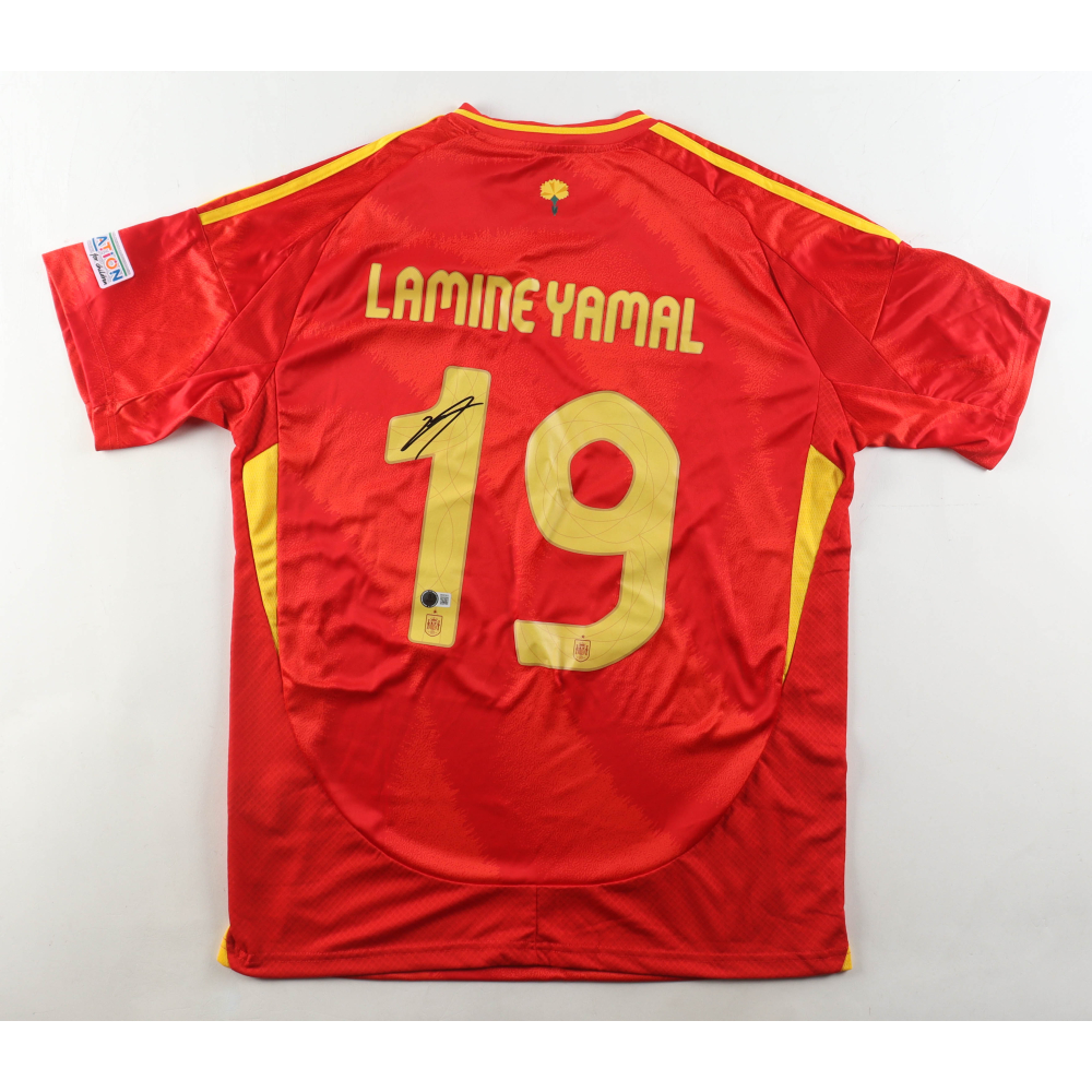 Lamine Yamal Signed Spain Adidas Authentic Jersey (Beckett) at PristineAuction.com