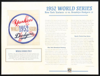 1952 World Series Uniform Patch Display at PristineAuction.com
