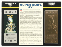 1982 Super Bowl XVI 23KT Gold Commemorative Ticket Display at PristineAuction.com