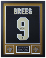 Drew Brees Signed Custom Framed Jersey Display (Beckett) at PristineAuction.com