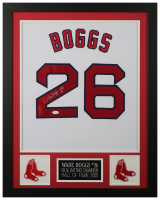 Wade Boggs Signed Custom Framed Jersey Display Inscribed "HOF 05" (JSA) at PristineAuction.com