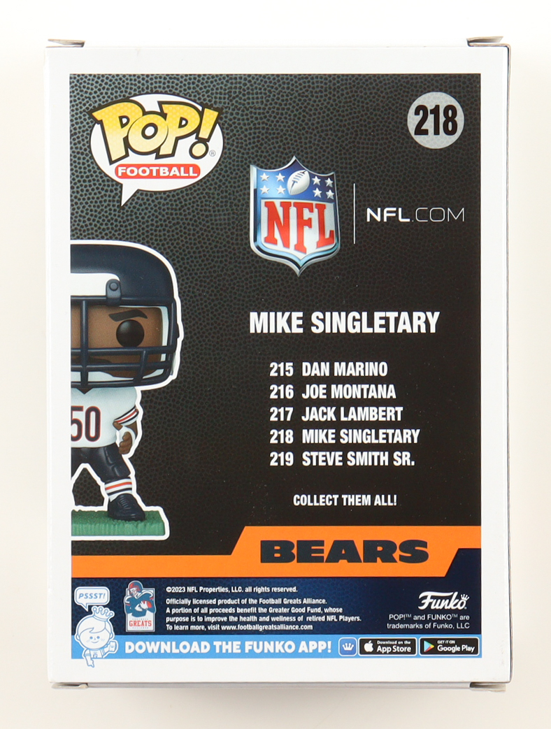 Mike Singletary Signed "Bears" #218 Funko Pop! Vinyl Figure (JSA) at PristineAuction.com Mike Singletary Signed "Bears" #218 Funko Pop! Vinyl Figure (JSA) at PristineAuction.com