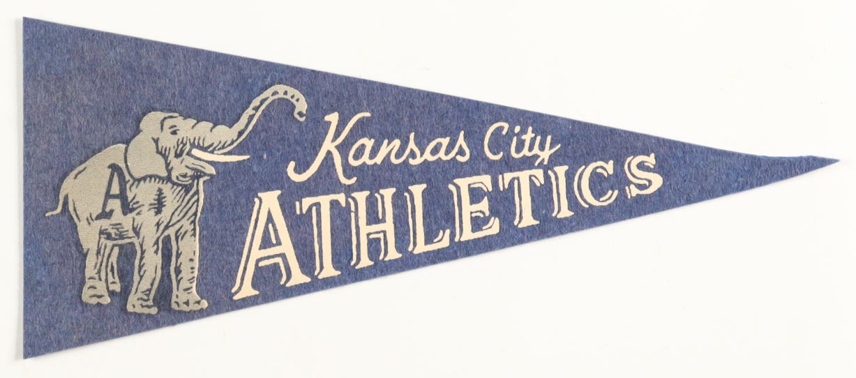 1960 Kansas City Athletics Mini Pennant at PristineAuction.com 1960 Kansas City Athletics Mini Pennant at PristineAuction.com