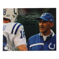 Tony Dungy Signed Colts 8x10 Photo Inscribed "God Bless" & "SB XLI Champs" (Beckett) at PristineAuction.com