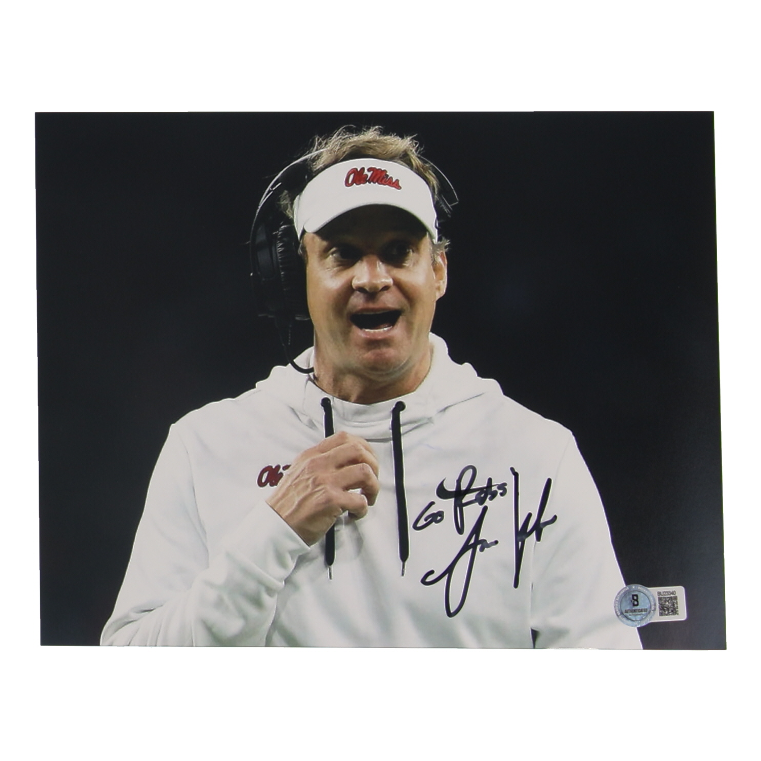 Lane Kiffin Signed Ole Miss Rebels 8x10 Photo Inscribed "Go Rebs!" (Beckett) at PristineAuction.com Lane Kiffin Signed Ole Miss Rebels 8x10 Photo Inscribed "Go Rebs!" (Beckett) at PristineAuction.com